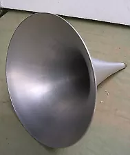 new made spun aluminum phonograph horn phonograph