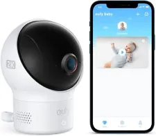 eufy Video Baby Monitor 2,2K Wi-Fi Security Camera AI Cry Detection Night Vision