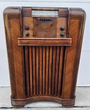 VTG 1941 PHILCO Console Floor Broadcast SW Push Button Tube Radio # 41-265 WORKS