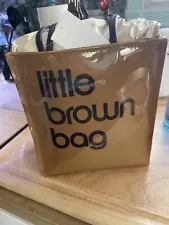 Bloomingdale's 'Little Brown Bag' Tote Thick Vinyl Brown Handles 9”