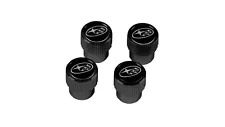 Subaru Logo BLACK Tire Valve Stem Caps Forester Impreza Outback STi Genuine WRX