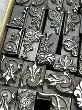 J391 Metal Letterpress Type - 19th Cent Corners & Shelves - 12 pt - 44 pcs