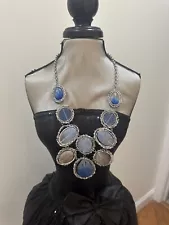 Chico’s Zolla Blue Bib Necklace NWT