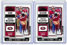 (2) Lot 2023 Panini Contenders Christian McCaffrey Season Ticket #87 49ers