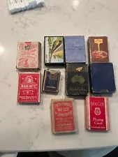 10 sets of assorted antique playing cards different brands