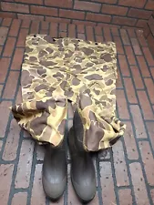 Mens Camouflage Hunting Fishing Chest Waders See Pics For Size Made In Usa