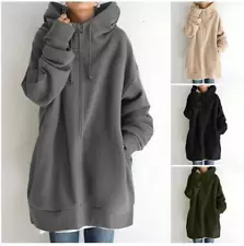 ON SALE! Oversized Jacket Sweatshirt Warm Fleece Jumper Sweater Coat Hoodie Tops