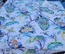 Cynthia Rowley Exotic Floral Print Bedding Peacock Colorful Comforter/Pillowcase