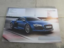 Audi R8 Coupe Spyder Pricing and Spec 86 Pages Sales Brochure 2013 V8 V10 Plus