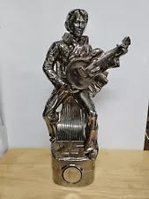 McCormick Elvis Presley Silver 25th Anniversary Decanter with Music Box Empty