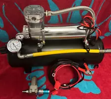 Hookah Diving compressor w/ Filter 12 Volt 2 Gallon tank UNIT is 85% dive ready