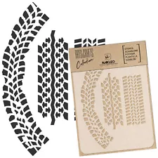 DIY Reusable Plastic STENCIL / A3 A4 A5 / TIRE TRACKS / Scrapbooking - Decoupage