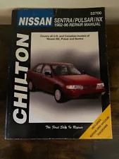 Chilton Repair Manual Nissan Sentra/Pulsar/NX 1982-96