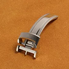 18mm For Glashutte Watch Band Strap Stainless Steel Depolyment Buckle Clasp