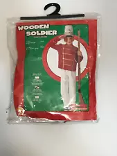 Wooden Soldier Toy Nutcracker Red White Child Costume Medium (8-10)