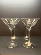 4 Licensed Alabama Crimson Tide Etched Martini Glasses Bar Cart Roll Tide