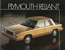 1984 Plymouth RELIANT K Car Brochure:SE,CUSTOM,WAGON,