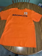 NFL Denver Bronco’s Tim Tebow #15 Football Shirt Size Large Reebok Orange EUC!!