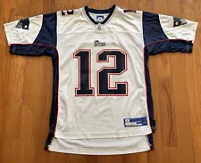 Tom Brady New England Patriots Reebok Jersey Mens Large White