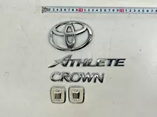 JDM TOYOTA CROWN ATHLETE GRS200 SET OF EMBLEMS OEM