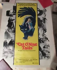 CAT O NINE TAILS 1971 Dario Argento Giallo Crime Horror ORIGINAL MOVIE POSTER