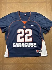 SYRACUSE ORANGEMEN Jersey #22 MESH NAVY BLUE LACROSSE NIKE SIZE MEN'S XL