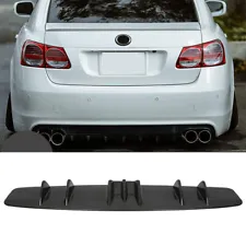 For Lexus IS ES GS 300 350 450 Gloss Rear Bumper Spoiler Diffuser Splitter 7-Fin