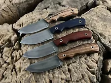 Lot Of 4 Custom Handmade Hunting Knife Full Tang Survival Skinning Camping Knife