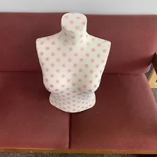 VICTORIA'S SECRET PINK POLKA DOT MANNEQUIN BUST STORE DISPLAY FREE SHIPPING