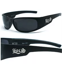 Locs Black OG Biker Shades Original Gangster Shades Mens Matte Black Frame LC58