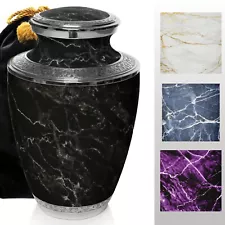 Marble Elegance Black Cremation Urn Cremation Urns Adult Urns for Human Ashes