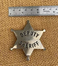 Deputy Sheriff Badge, 6 point, 2 1/2", pinback