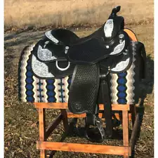 1951-2608-05 Circle Y Black Diamond Custom Western Show Saddle 16 Inch Wide Tree