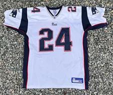 Vtg RARE Ty Law New England Patriots On Field Reebok Sewn Pro Cut Jersey Mens 52