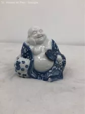 Vintage Meiji Period Japanese Hotoke Porcelain Hotei Japanese Buddha Statue