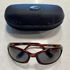 COSTA DEL MAR Sunglasses Harpoon HR 10 Tortoise 580 Lens Cracked For Repair