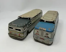 Vintage 1950's Greyhound Bus SET OF 2