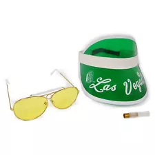 FEAR and LOATHING in LAS VEGAS Raoul Duke GREEN Visor Sunglasses Cigar Costume