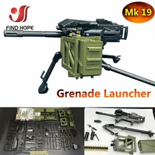 1:6 Mk 19 Grenade Launcher Model Military Army Assembly Toy for Action Figure