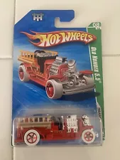 2010 HOT WHEELS TREASURE HUNT OLD NUMBER 5.5 FIRE TRUCK, HW #52 Htf New