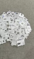 Lots of 215 White Plastic Bread Bag Tags Clips Tabs