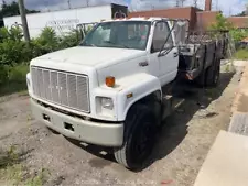 Chevrolet Kodiak 15' Flatbed Truck Steel Stake Bed Cat Diesel bidadoo -Repair