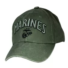 U.S. Marine Corps EGA USMC Washed OD Green Baseball Cap