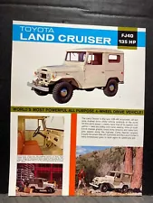 ORIGINAL VINTAGE SALES COLOR FLYER TOYOTA LAND CRUISER FJ40 135HP