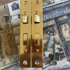 2 Vintage Style Indoor Mortise Lock Assembly Kit – Cast Steel, Brass Pla...