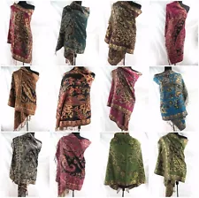 40 scarves retro floral paisley gold thread pashmina shawls for sale