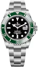 ROLEX SUBMARINER DATE 41MM BLACK DIAL GREEN BEZEL KERMIT WATCH 2022 126610LV