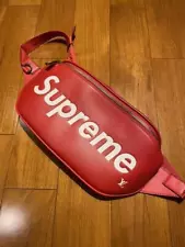 LOUIS VUITTON x Supreme 17AW Epi Bum Bag Waist Bag Front Logo M53418 Red White