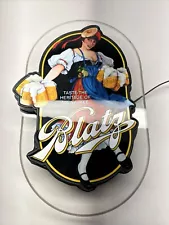 BLATZ TASTE THE HERITAGE OF MILWAUKEE BEER SIGN