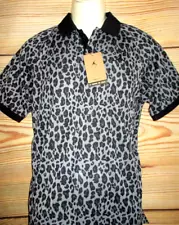 MENS JORDAN GOLF DRI-FIT CHEETAH LEOPARD ANIMAL PRINT POLO SHIRT SIZE M